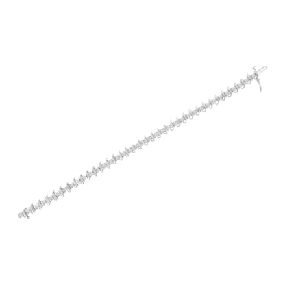 .925 Sterling Silver 1 cttw Prong-Set Diamond Link Bracelet (I-J, I1-I2) - 7.25"