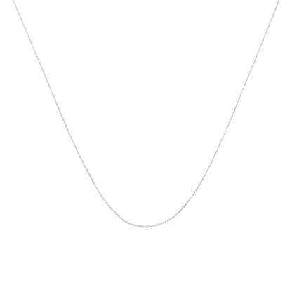 10K Gold 0.5 mm Slender & Dainty Fine Rope Chain Necklace